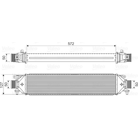 Intercooler, échangeur Valeo 818824 ABARTH 1302225 1302226 50532811 51783791