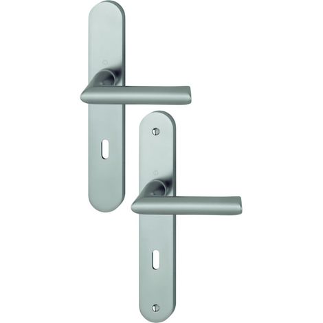 Ensemble sur grande plaque CONFLUENCE inox F9 clé L - HOPPE