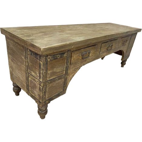 Mueble bajo de madera artesanal 165-175x45x57h cm (1/5)