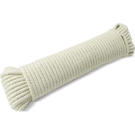 Outdoor clothesline, multi-functional braided cotton soft rope, suitable for gardening and crafting  4mm (10m)Exceptional Quality (1/5)