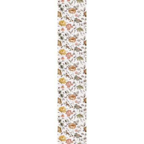 Papier Peint Intissé Pré-encollé Rouleau Wallpaper Fleurs Vintage Pivoines Adhésif Décorative - 1 Roule de H300 x L60 cm (1/4)