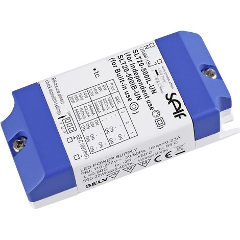 Self Electronics SLT20-500IL-UN LED-Treiber Konstantstrom 20 W 150 - 500 mA 2.0 - 42.0 V/DC Möbelzu