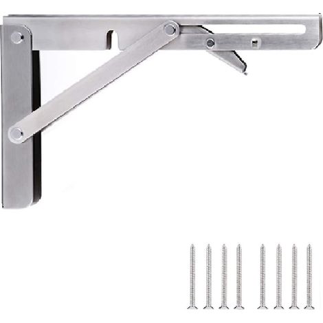 Support d'étagère pliable en acier inoxydable pour établi, acier inoxydable 201, 20 cm (1/5)
