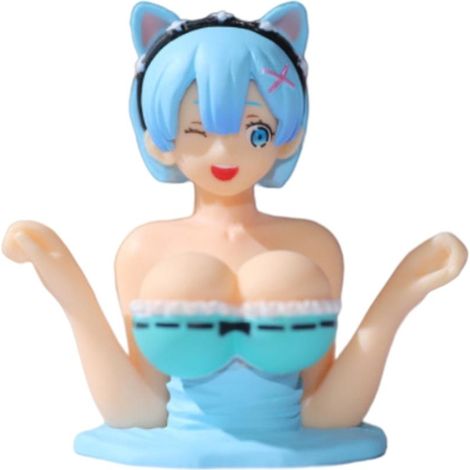 Figurine Anime Secouant la Poitrine Ornement Statue Collection Jouet Décoration Voiture Bureau Maison Cadeau Fan (1/5)