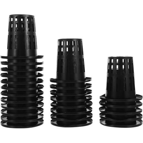 100 Pièces Paniers Hydroponiques Maille Plastique Bacs Filet pour Culture sans Sol Surveillance Racinaire Facile pour Légumes et Plantes Aquarium Balcon (1/5)