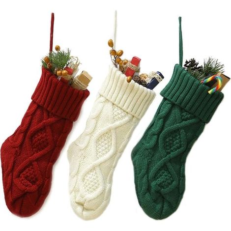 Chaussettes de Noël, sac cadeau de Noël, grandes chaussettes de Noël (1/5)