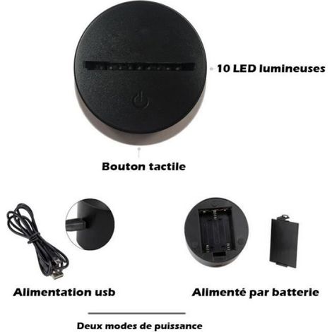 Nouveauté 3D Lampe Girafe 7 Couleurs Led Nuit Lumière pour Enfants tactile Led USB Table Lampe De Couchage Bébé Veilleuse (1/4)