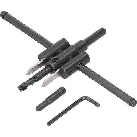 Kit de scie circulaire réglable pour bois, foret à trous ronds, outil de bricolage pour le travail du bois, 30-200 mm (1/5)