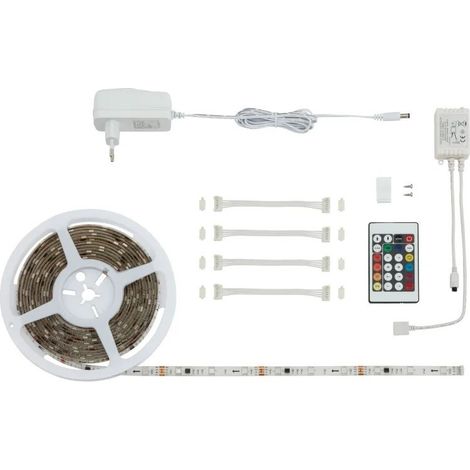 Striscia led RGB 5 metros 24w 150 leds con control remoto (1/2)