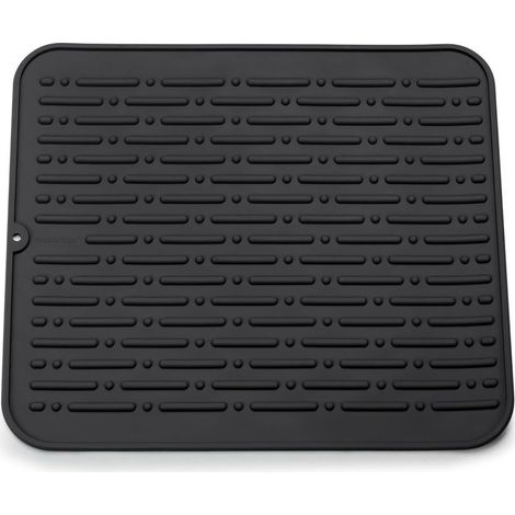 Tapis De Séchage Vaisselle Xl En Silicone 45 X 40 Cm Garantie À Vie (Noir) (1/4)