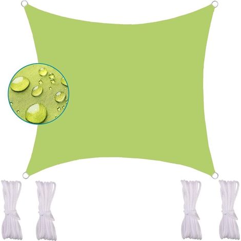 Quadratisches Sonnensegel, wasserdichtes Schattierungsgewebe, UV-Schutz und wasserabweisendes Material, Sonnensegel für Terrasse/Garten, 2 x 2 m