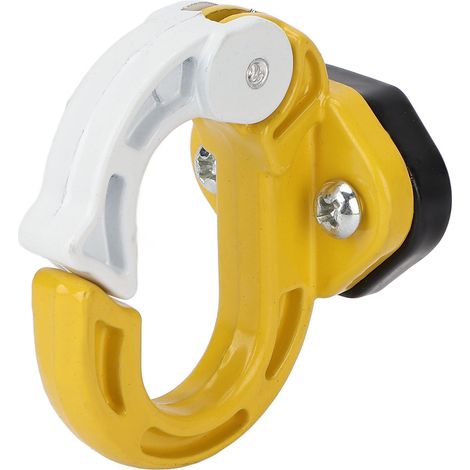 Crochet avant moto pour casque et sac, porte-charge en acier allié 12kg, aluminium, compatible scooter électrique, couleur blanc et jaune (1/5)