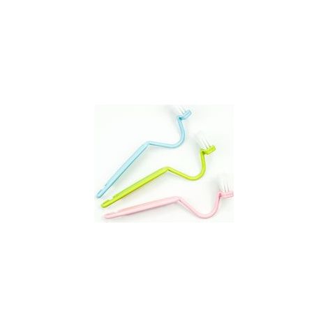 Lot de 3 brosses WC incurvées – Nettoyage des recoins difficiles d'accès – Brosses de salle de bain – Rose/Bleu/Vert (1/4)
