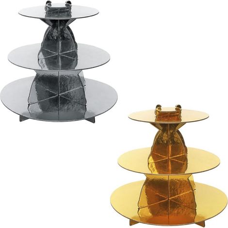 Soporte expositor para pasteles Northix 37 cm oro o plata