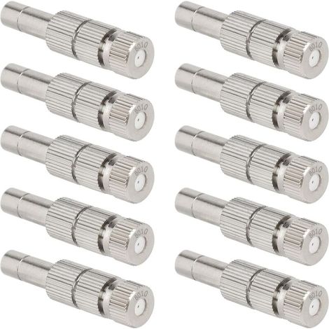Lot de 10 Buses Brumisation Basse Pression 0,8 mm en Céramique, Laiton avec Filtre pour Connecteur 6 - (1/5)