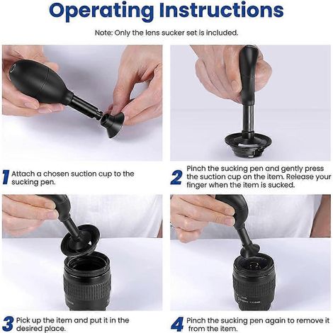 Stylo extracteur de lentilles à ventouse manuelle puissante pour la réparation et le nettoyage des verres de montres (1/4)