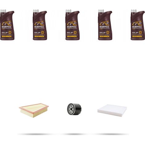 Kit tagliando 3 FILTRI e 5L OLIO compatibile con Ford Mondeo IV 1.6 Ti-VCT 92kw dal 2007 (1/5)
