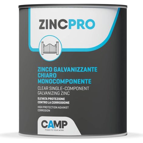 Camp ZINC PRO Liquido, Zinco Galvanizzante, Protettivo, Antiossidante, Chiaro e brillante, 1 Lt