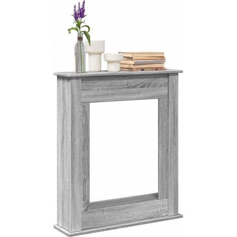 Kaminumrandung Grau Sonoma 75x20x87,5 cm Holzwerkstoff