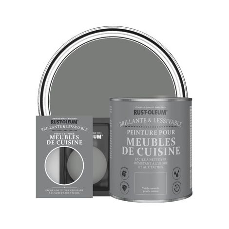 Peinture pour Meubles de Cuisine, Finition Brillante - Gris Ombre (1/3)