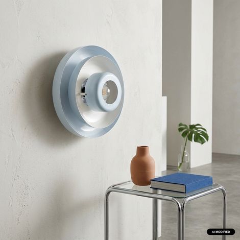sweeek - Applique intérieur métal Ø35cm bleu clair - Zora (1/3)