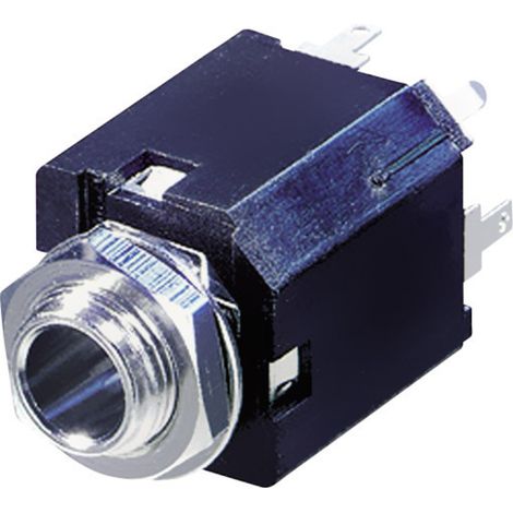 Rean AV NYS232 Klinken-Steckverbinder 6.35 mm Buchse, Einbau vertikal Polzahl: 3 Stereo Schwarz 1 St