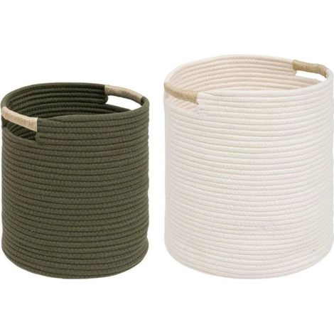 Lot de 2 Paniers "Tropical Boudoir" 35cm Multicolore (1/5)