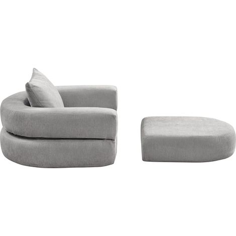 Canapé modulable pliable en tissu éponge avec coussin, canapé-lit polyvalent pour salon, chambre ou bureau (1/5)