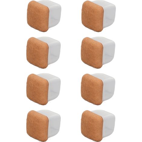 Lot de 8 embouts de pieds de chaise en TPE résistant à l'usure, protection pour pieds de table et tabouret, transparents, carrés, taille moyenne (1/5)