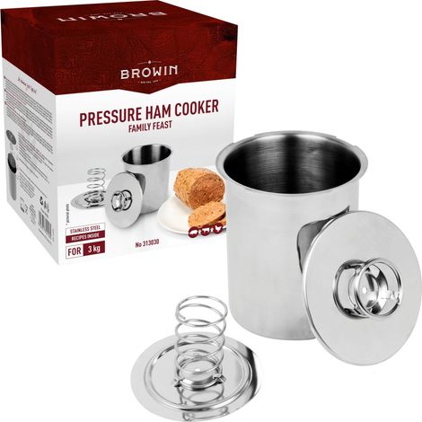 Browin 313030 - Fornello per prosciutto, in acciaio inox, grande, colore: Nero (1/5)
