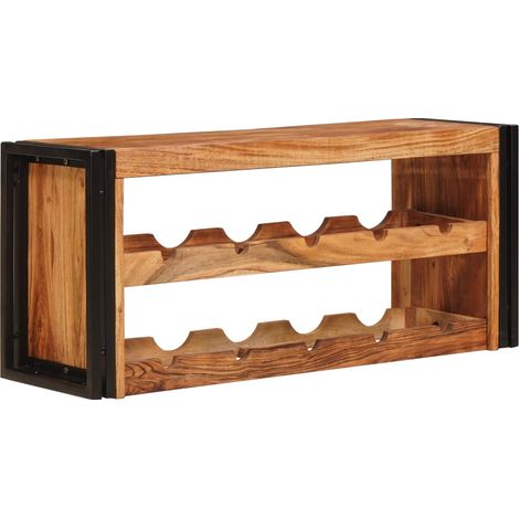 Étagère à vin Marron 100 x 45 x 33 cm Bois d'Acacia Massif (1/5)