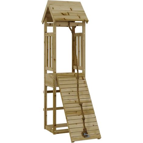Playhouse with Climbing Wall Impregnated Wood Pine vidaXL (1/5)