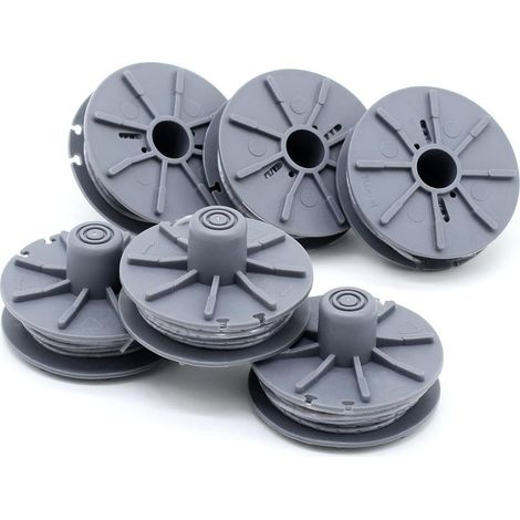 Ersatz-Trimmerfadenspule 5307-20 (6 Stück) für Gardena-Trimmer 9805, 9806, 9807, 9808, 9809, 9827, 8846, 8847, 8848, 9870, 9872, 9874 – 1,6 mm Durchmesser, 6,1 m Länge