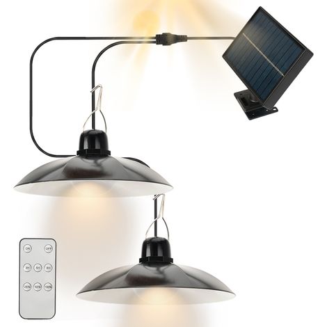 Lampe Solaire D'extérieur Avec Télécommande, Lampe Solaire Exterieur, 30W Suspension Solaire, Lampes Suspendues LED Solaires, Lampes Solaires Pour Extérieur et Intérieur (1/5)
