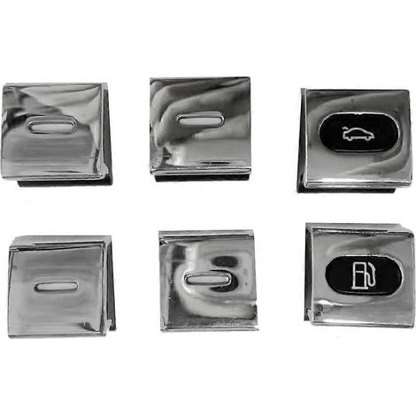 Satz Fensterheber-Knopf-Abdeckung für Tankdeckelschalter für Bentley Continental GT 2004-2017, elektrischer Fensterheber, Chrom