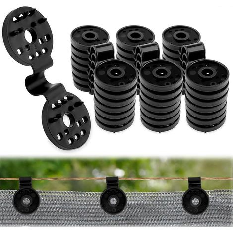 100 pinces pour toiles d'ombrage, pinces en plastique pour serres, pinces anti-vent pour filets de protection solaire (1/5)