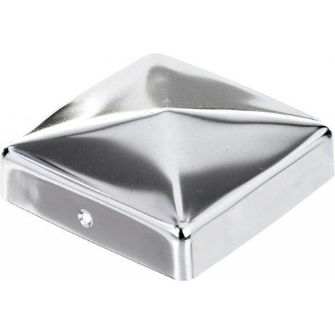 COPRIPALO ACCIAIO INOX PER PALI QUADRO IN LEGNO - 91 x 91 mm (1/2)