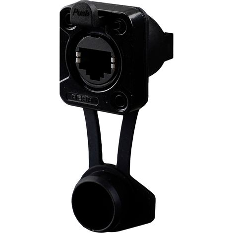 Rean AV  RJ45 Feedthrough, horn type, IP65 Airtight RRE8F-Z-012-1 Buchse, Einbau    Schwarz 1 St.