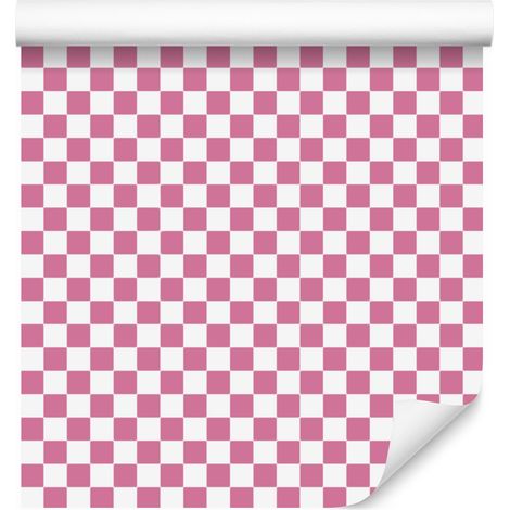 Papel pintado a cuadros rosa empolvado, composición armoniosa 50x1000 cm (1/5)