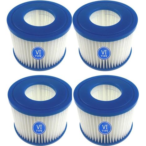 ZVD Cartouches filtrantes de Rechange pour Piscine Lay-Z-Spa Bestway Flowclear Filtre de Piscine Bestway VI, pour Monaco Taille 6-58323, 4 pieces (1/4)