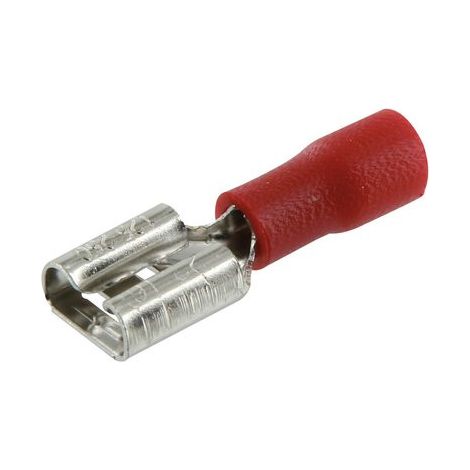 Clip Femelle Pré Isolé Rouge 6,35 10 (1/5)