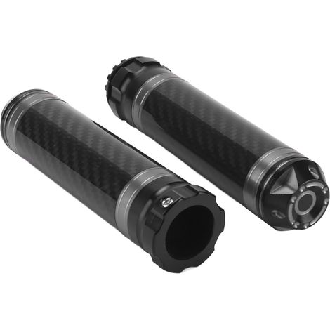 Motorradlenkergriffe (Teile), aus Kohlefaser, korrosionsbeständig und wasserdicht, universell für 7/8 Zoll Titanlenker. (1/5)