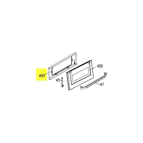 Vitre + cadre porte interieur pour CUISINIERE BEKO - 210110232