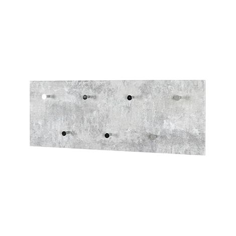 Portemanteau mural 30x80 cm effet béton et chromé