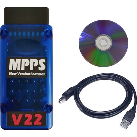 Outil de programmation ECU, Version matérielle MPPS V22, Version logicielle MPPS V22.2.3.5, Poids 0,2 kg, Tension de fonctionnement 12V, Compatibilité EDC15 EDC16 EDC17 (1/5)