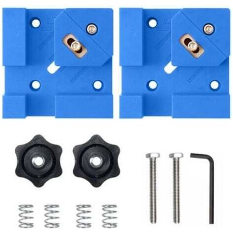 Lot de 2 pinces multifonctions à 90 degrés adaptées pour la menuiserie en bois et l'installation de fixations d'ébénisterie, assemblage de meubles(Bleu) (1/4)