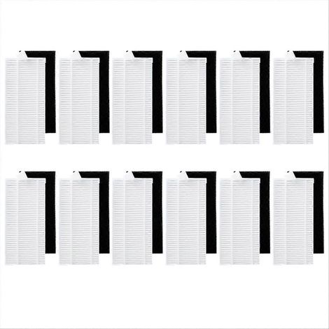 12PCS Filtre HEPA Lavable pour Aspirateur, Pièces de Rechange Compatibles, Éponge Réutilisable pour Nettoyage Optimal (1/5)