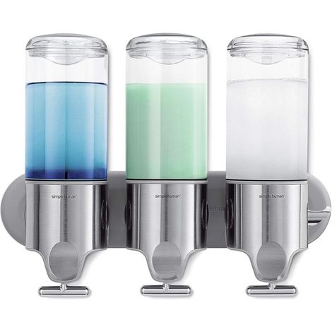 Distributeur de savon transparent suspendu à tige de traction manuelle à pompe à trois parois, adapté à un usage domestique dans les magasins et les hôtels (1/5)