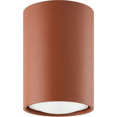 Plafoniere LAGOS ocra rossa 6x10x6cm Acciaio Sollux (1/5)