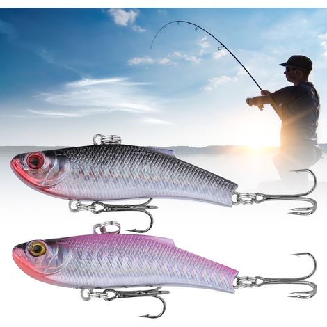 Leurres durs carnassiers 7cm 20g avec hameçons triples, appâts de pêche artificiels pour brochets et perches